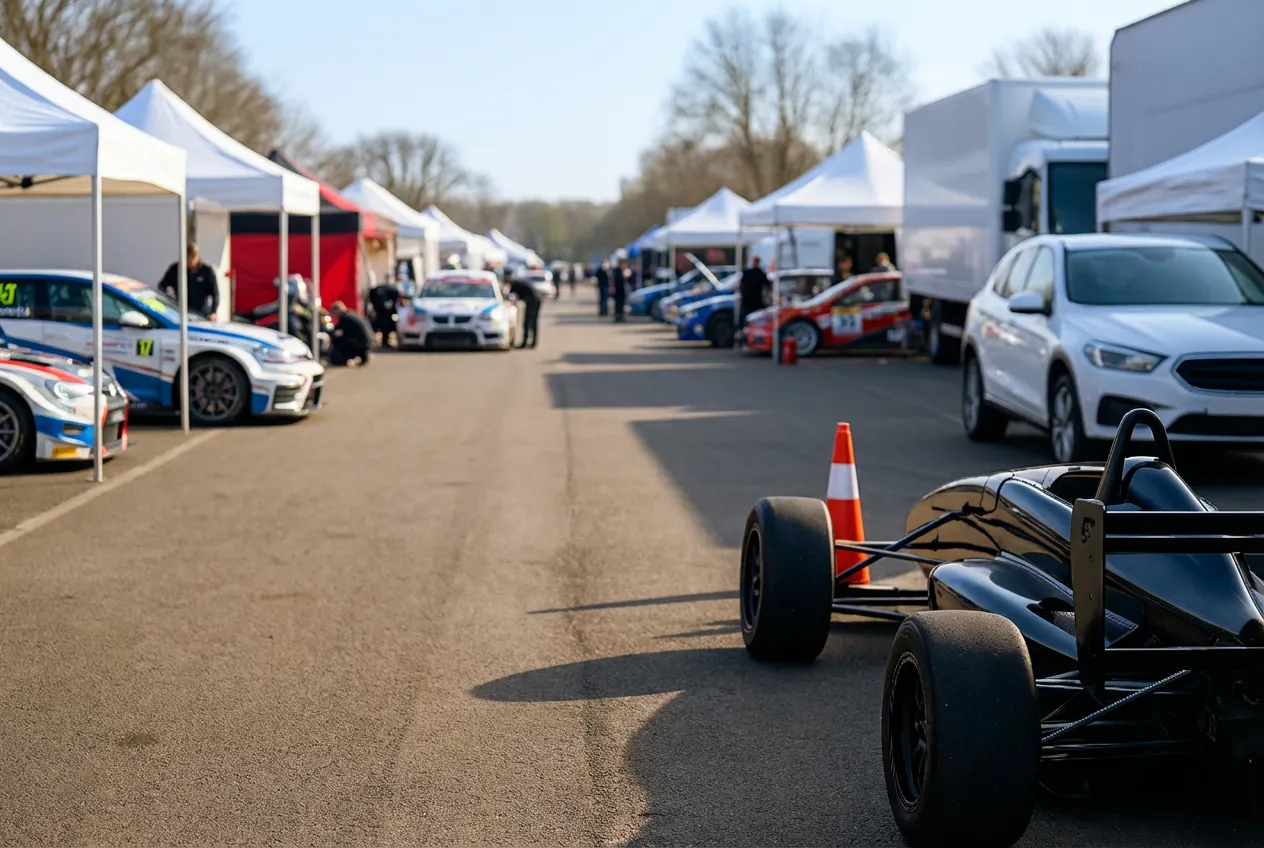Motorsport paddock